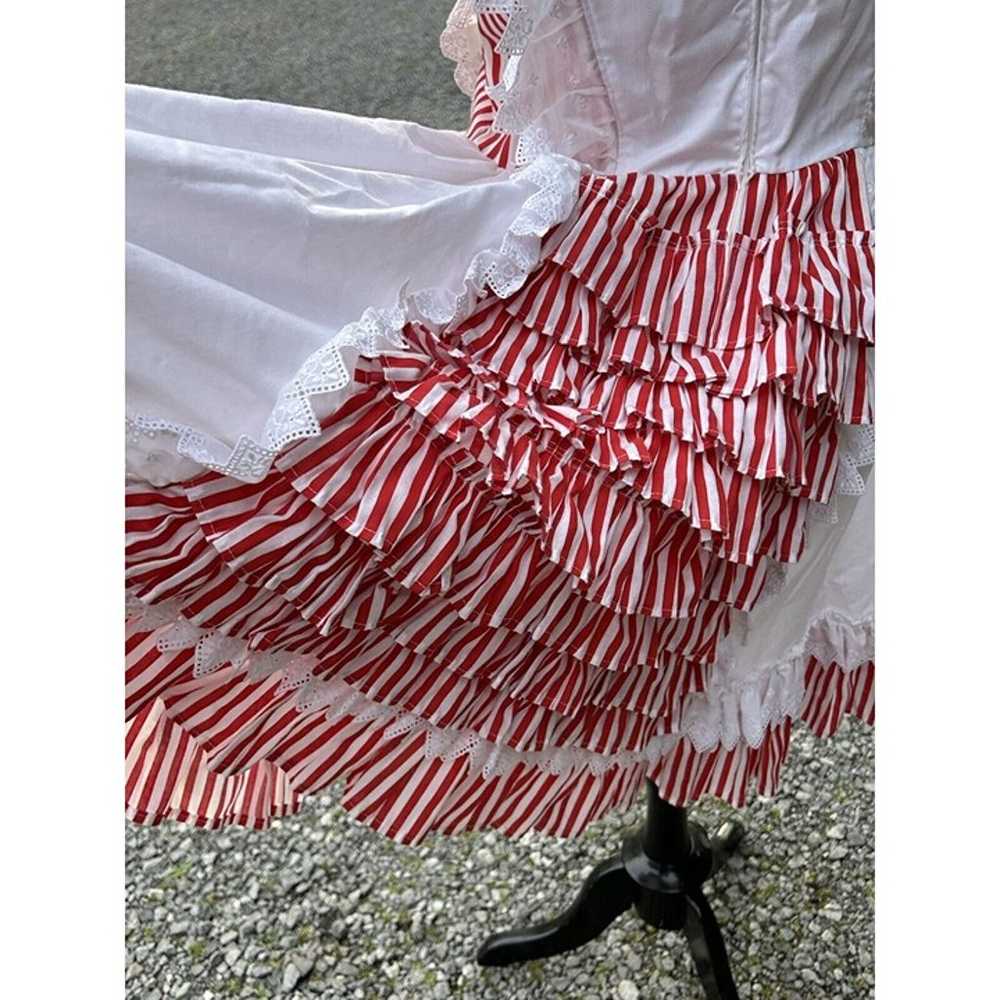 square dance Dress Red White M/L Cottage Prairie … - image 9