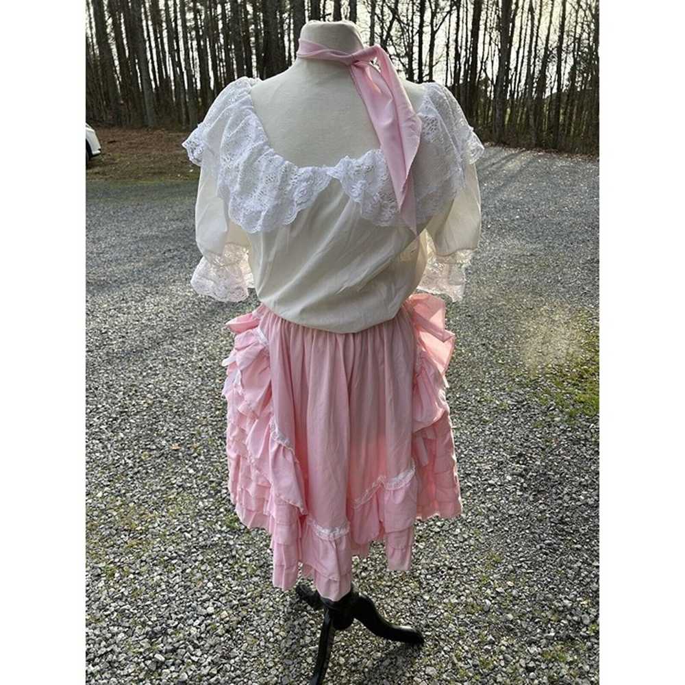square dance outfit Pink White M/L Cottage Prairi… - image 1