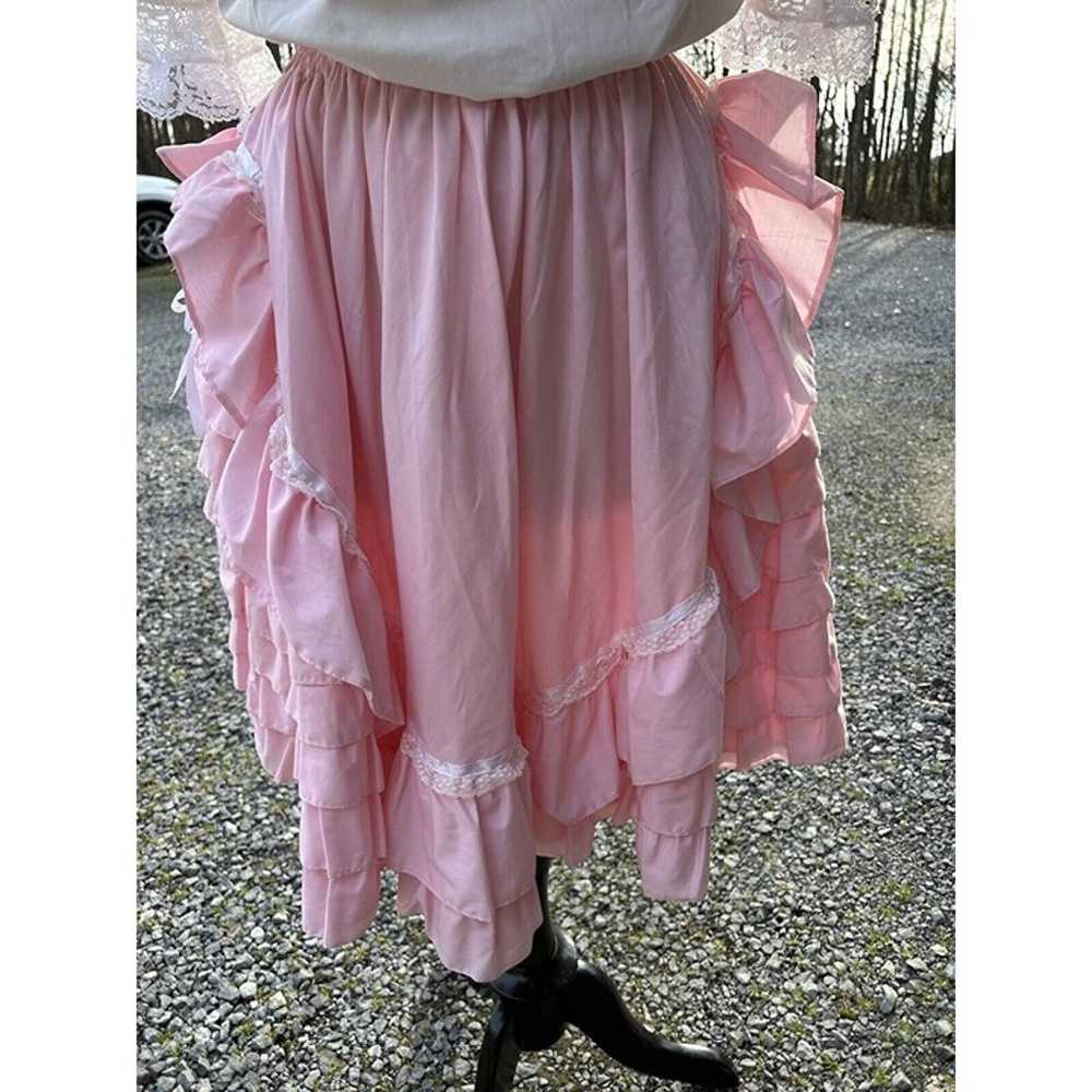 square dance outfit Pink White M/L Cottage Prairi… - image 2