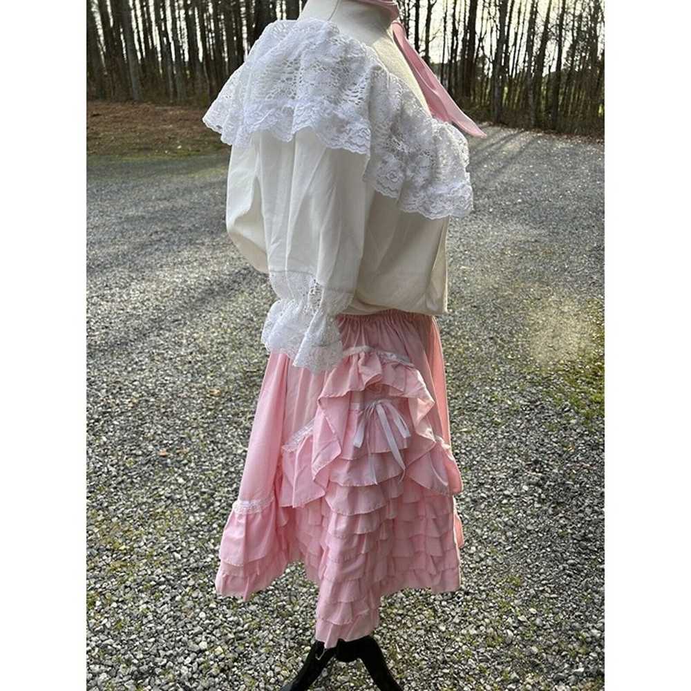 square dance outfit Pink White M/L Cottage Prairi… - image 3