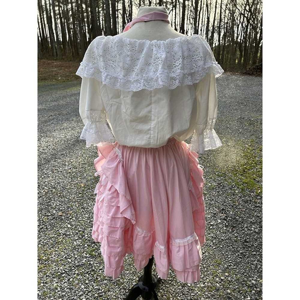 square dance outfit Pink White M/L Cottage Prairi… - image 5