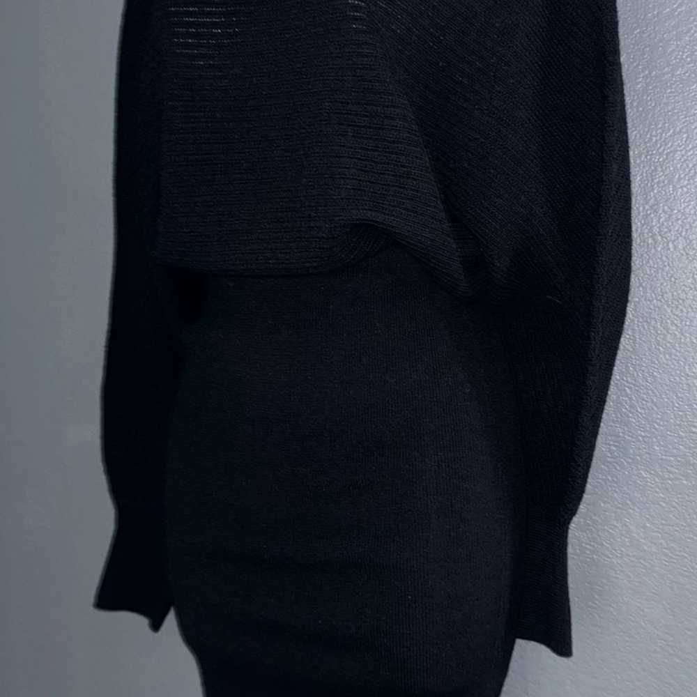 AllSaints Gene Black Batwing Long Sleeve Wool Eve… - image 1