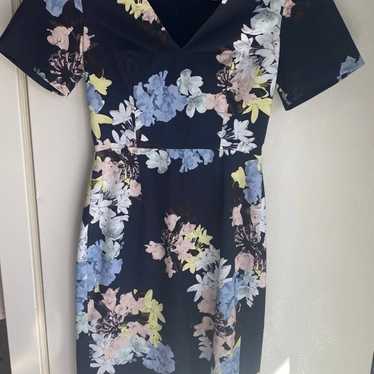 Erdem Floral Print VNeck Sheath Pencil Midi Dress… - image 1