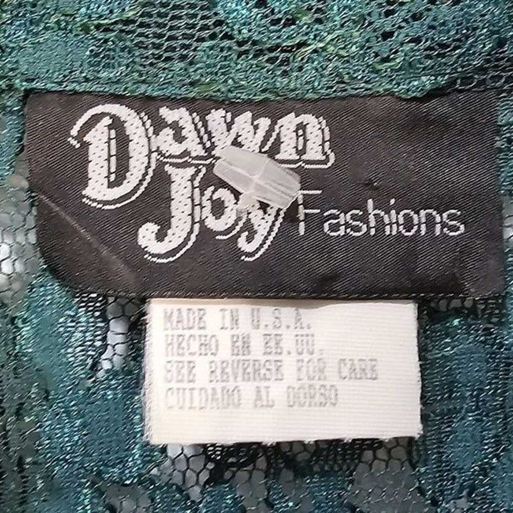 Vintage Dawn Joy Maxi Dress Womens Size S Green L… - image 5