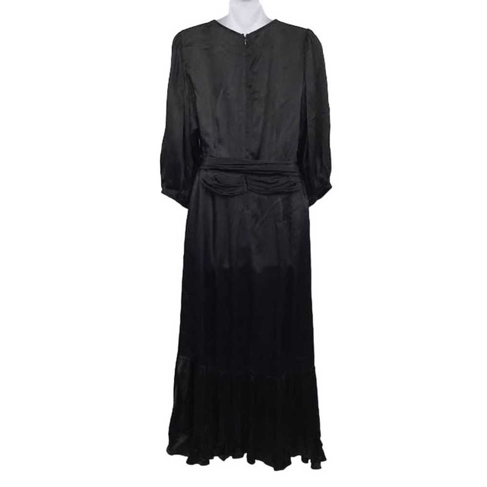 Bobi Black Ruffle Surplice Midi Dress M 3/4 Sleev… - image 2