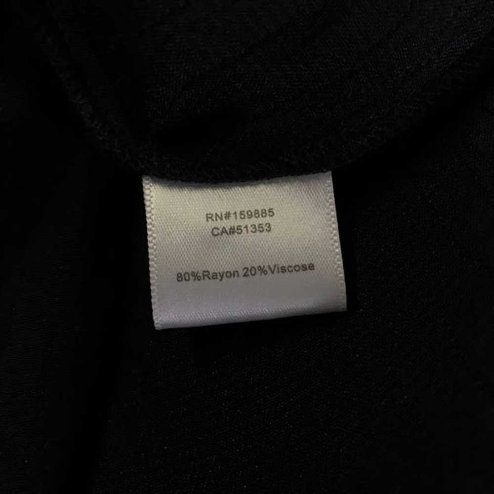 Bobi Black Ruffle Surplice Midi Dress M 3/4 Sleev… - image 4