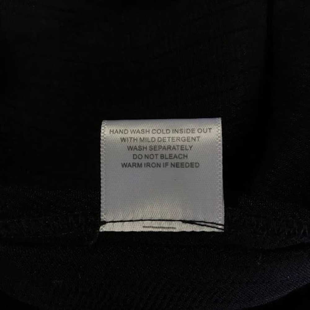 Bobi Black Ruffle Surplice Midi Dress M 3/4 Sleev… - image 5