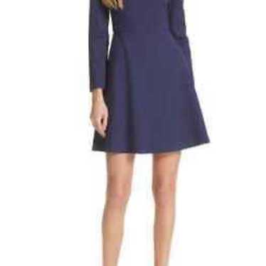 Kate Spade NY Navy Scalloped Ponte Dress- Size L - image 1