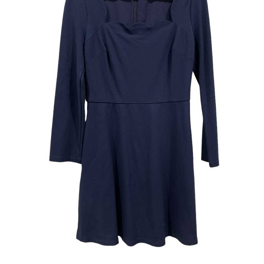 Kate Spade NY Navy Scalloped Ponte Dress- Size L - image 2