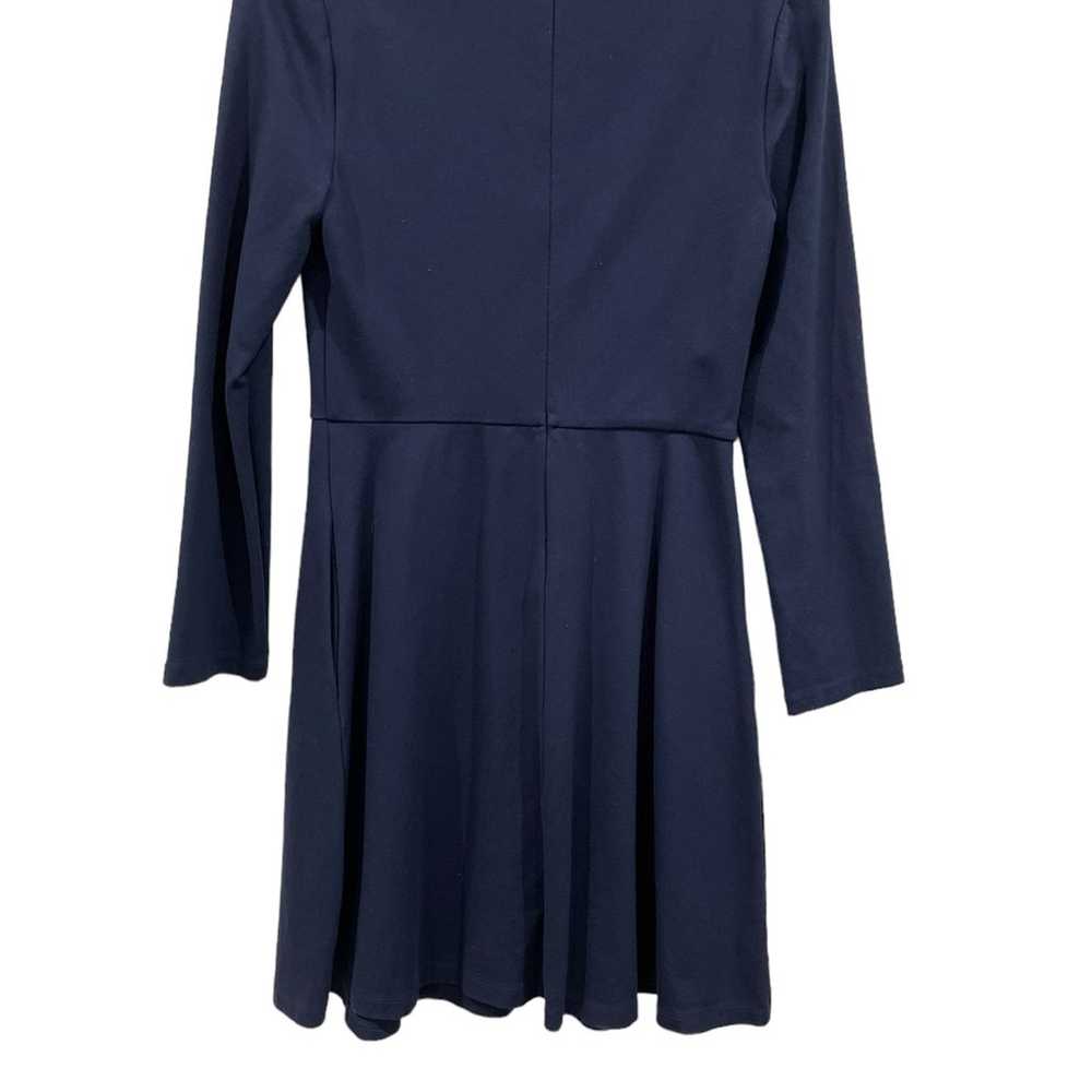 Kate Spade NY Navy Scalloped Ponte Dress- Size L - image 3