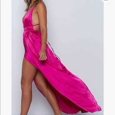 NEW Sexy Deep V Neck Backless Cocktail Maxi Dress - image 1