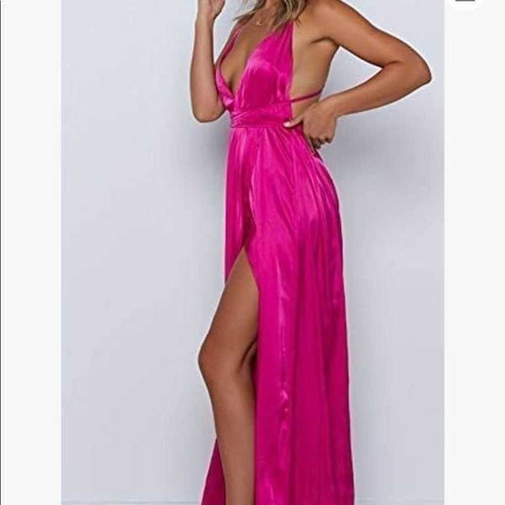 NEW Sexy Deep V Neck Backless Cocktail Maxi Dress - image 3