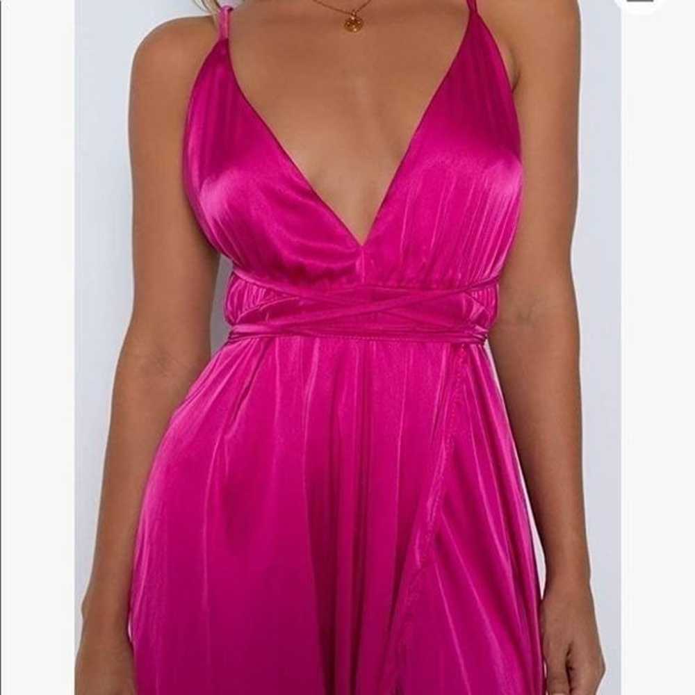 NEW Sexy Deep V Neck Backless Cocktail Maxi Dress - image 5