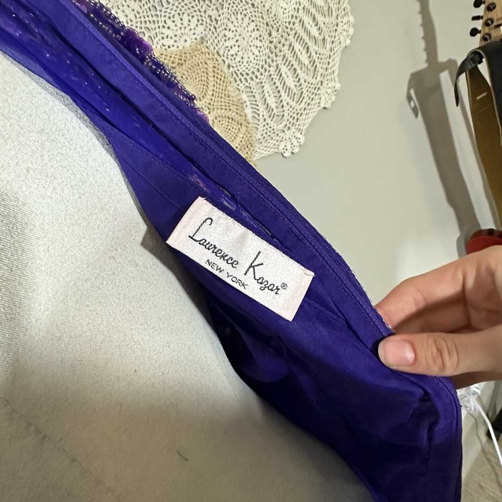 VTG Silk Pearl Beaded Sequin Flapper Dress - image 7