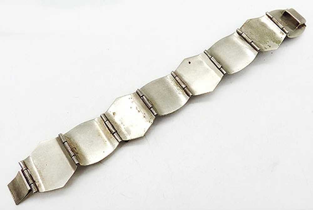 Mexican Silver Abalone Mask Bracelet - image 3