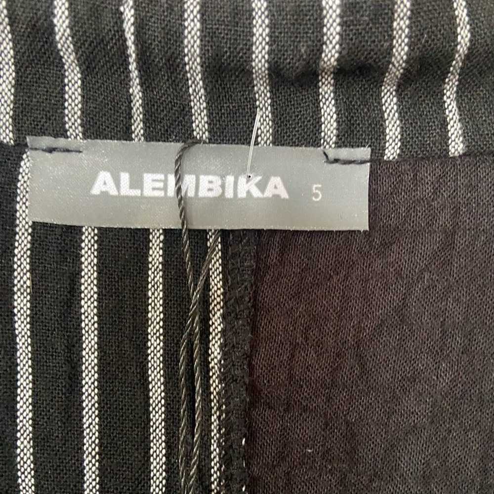 Alembika Black Mixed Stripe Lagenlook Midi Shirtd… - image 9