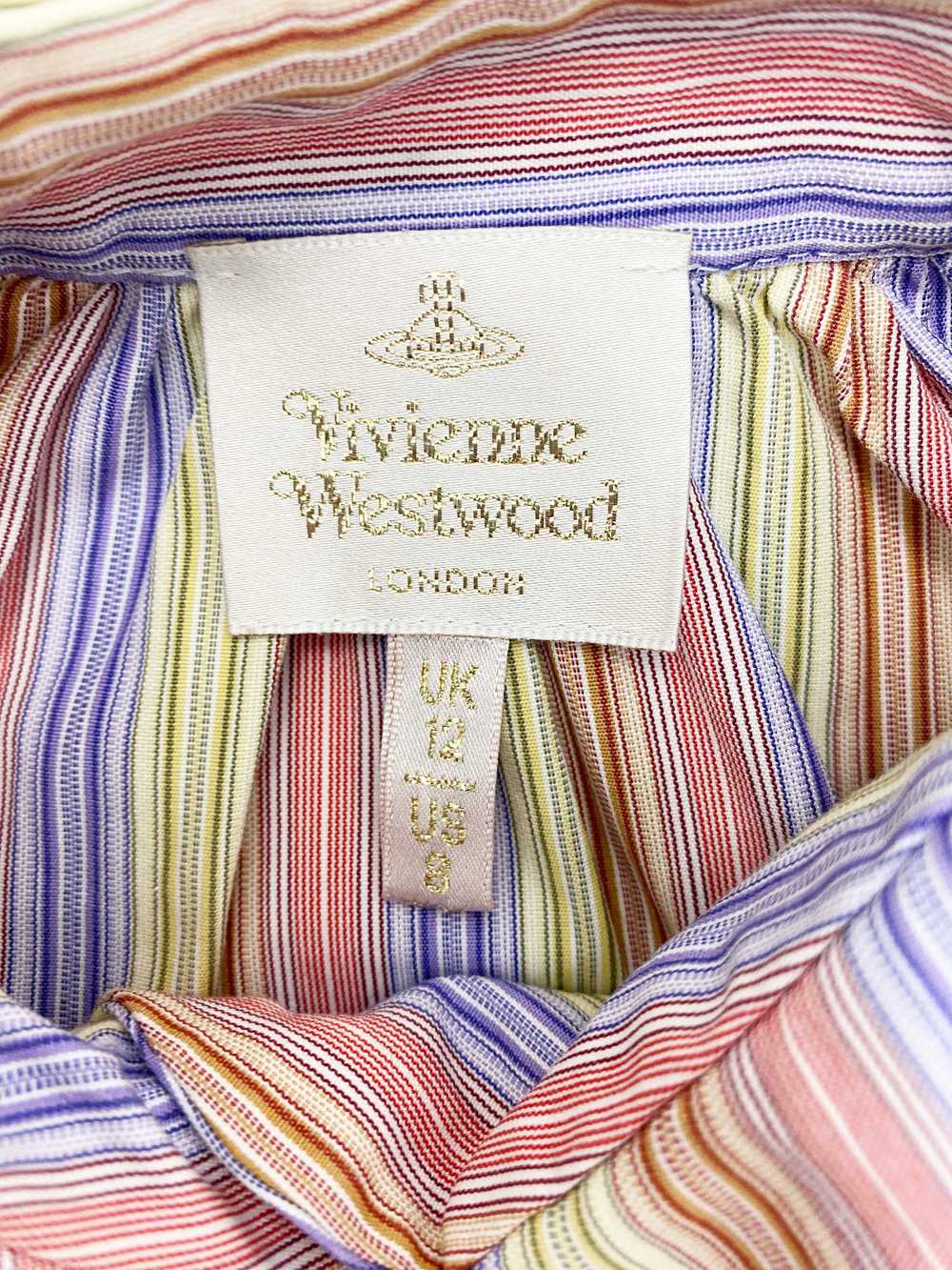 Vivienne Westwood 90s puff sleeve striped shirt - image 4