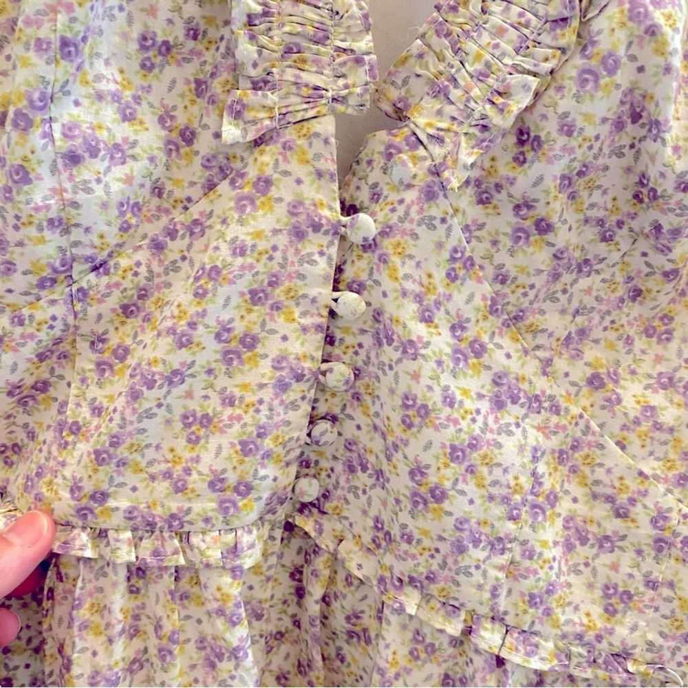 $278 LINI Melissa Cotton Dress Lavender Floral Sm… - image 11