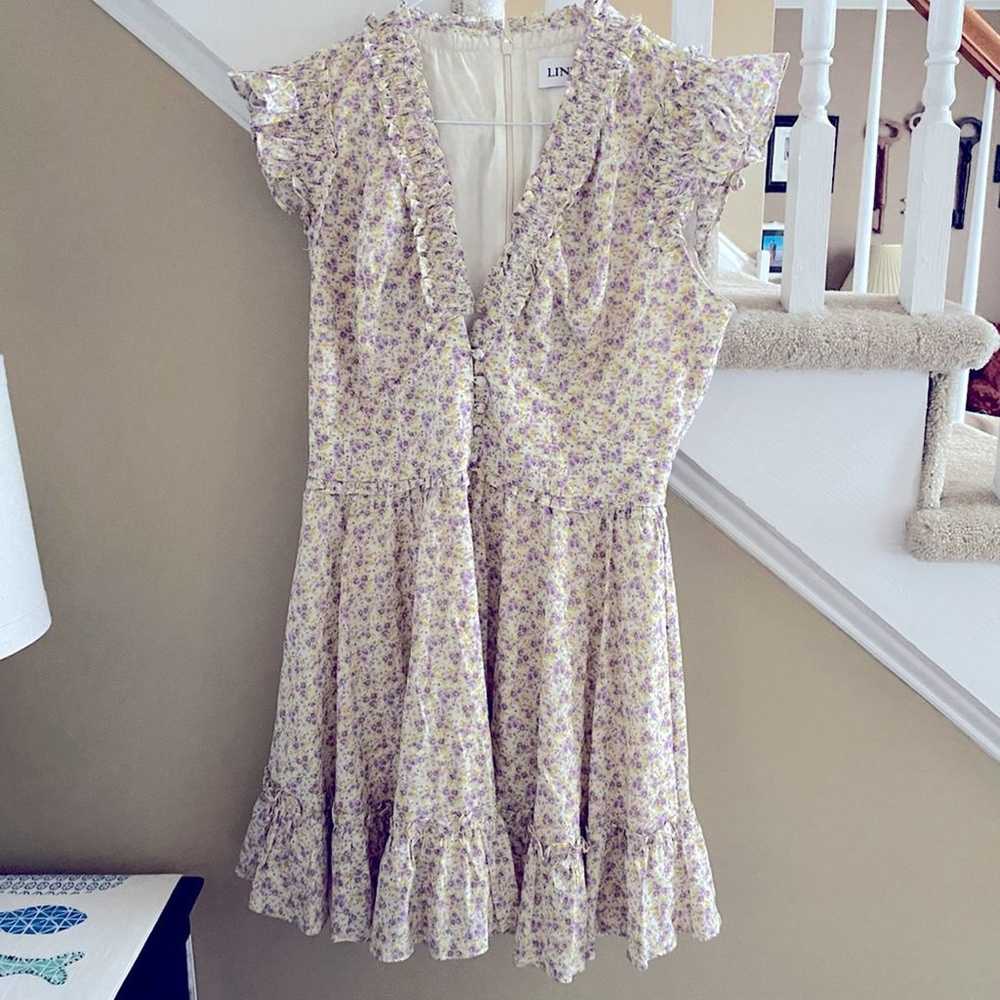$278 LINI Melissa Cotton Dress Lavender Floral Sm… - image 3