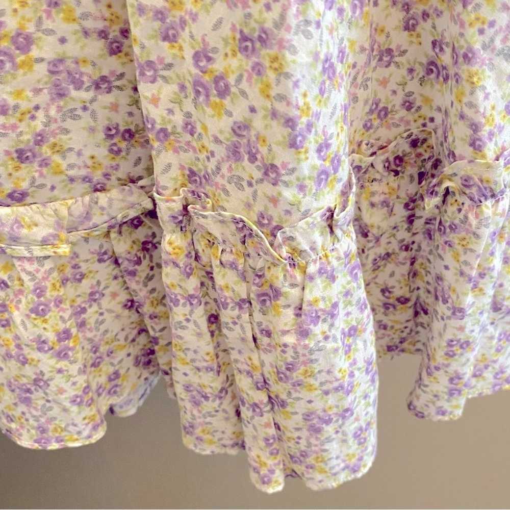 $278 LINI Melissa Cotton Dress Lavender Floral Sm… - image 5