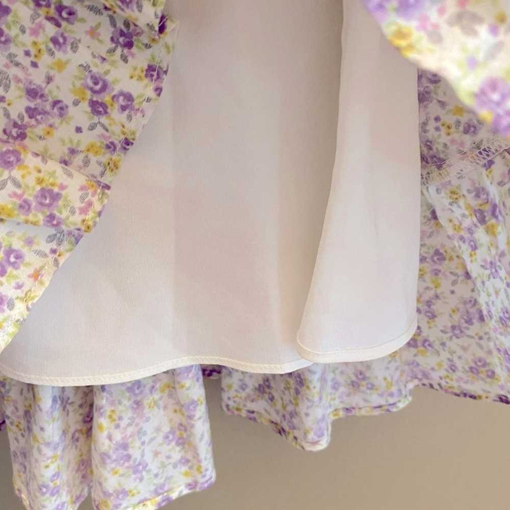 $278 LINI Melissa Cotton Dress Lavender Floral Sm… - image 6