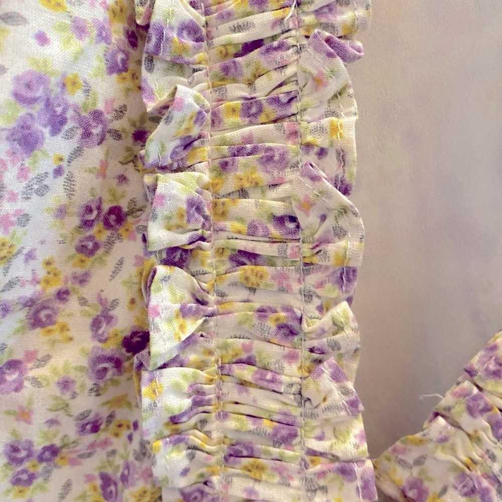 $278 LINI Melissa Cotton Dress Lavender Floral Sm… - image 9