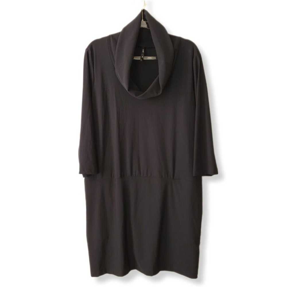 PORTO Black Shift Dress 4 US 12 Cowl Neck Tunic M… - image 11