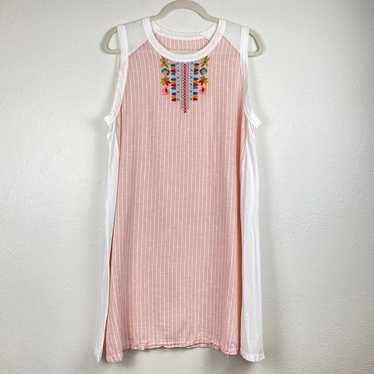 Johnny Was Barbour Linen Tunic Dress Sleeveless P… - image 1