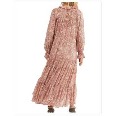 Free People Feeling Groovy Maxi Dress Red Floral … - image 1