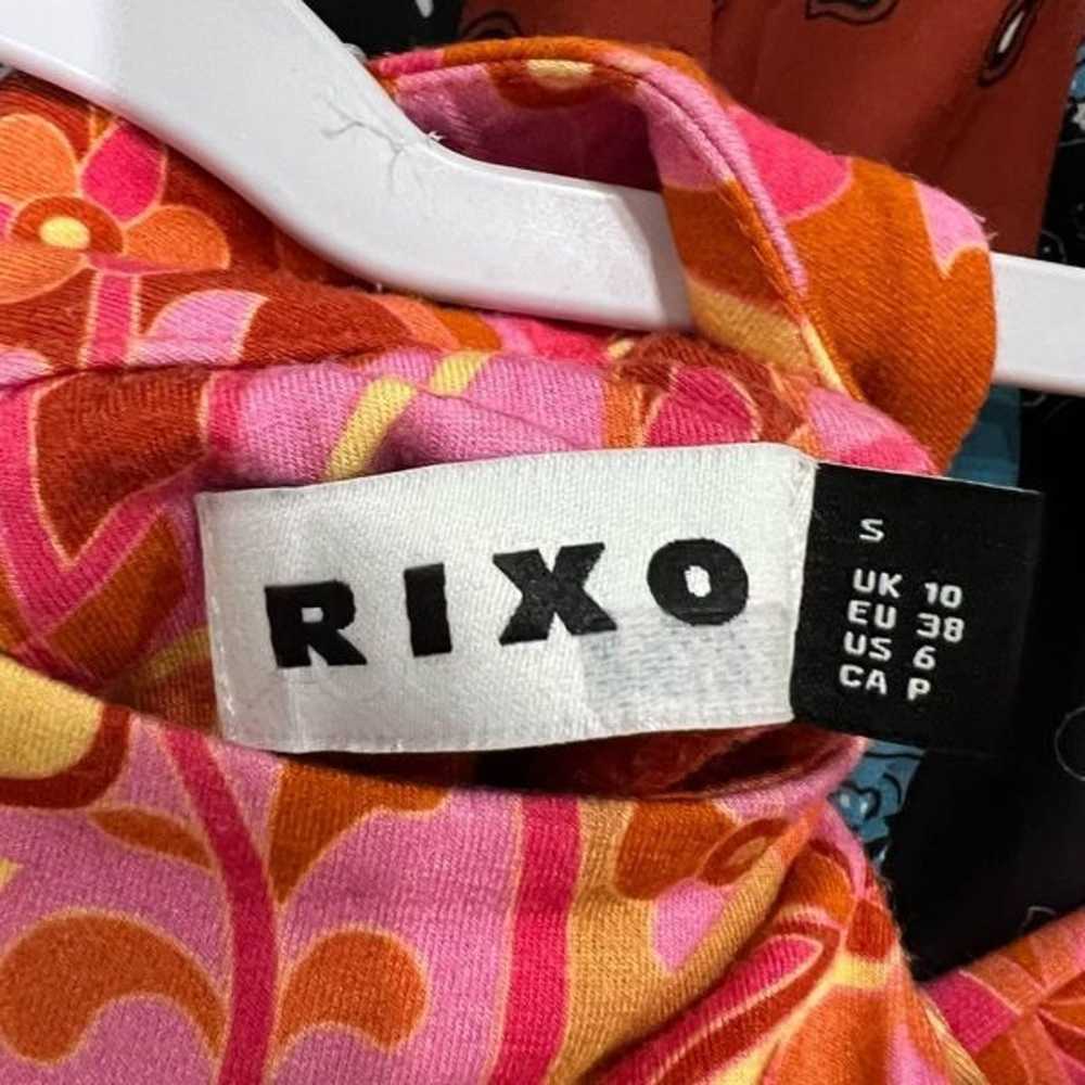 RIXO Pink printed halter maxi Celeste Dress Size … - image 11