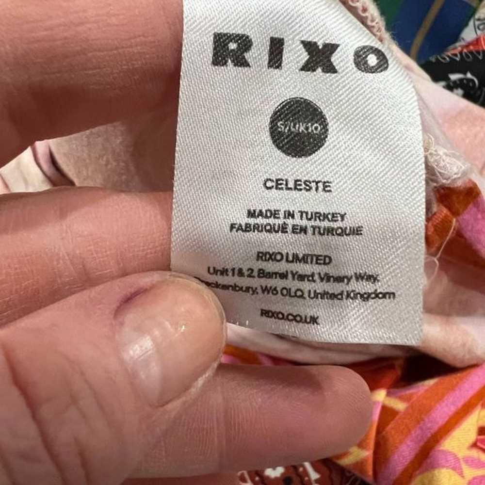 RIXO Pink printed halter maxi Celeste Dress Size … - image 12