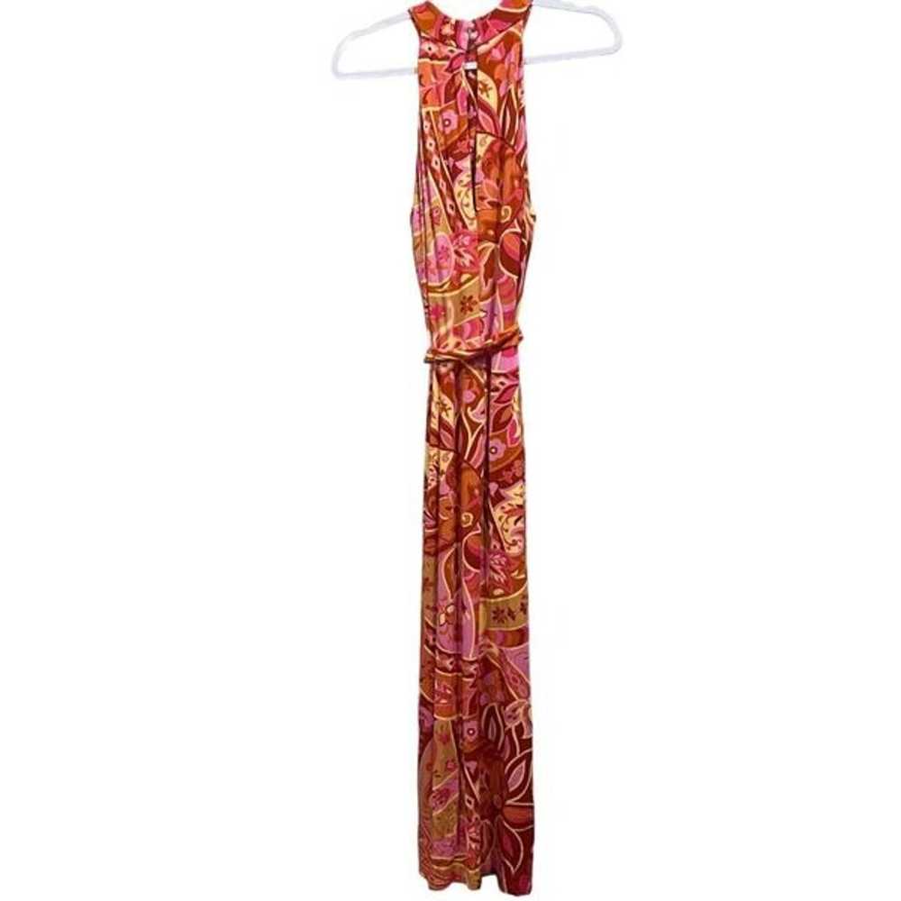 RIXO Pink printed halter maxi Celeste Dress Size … - image 8