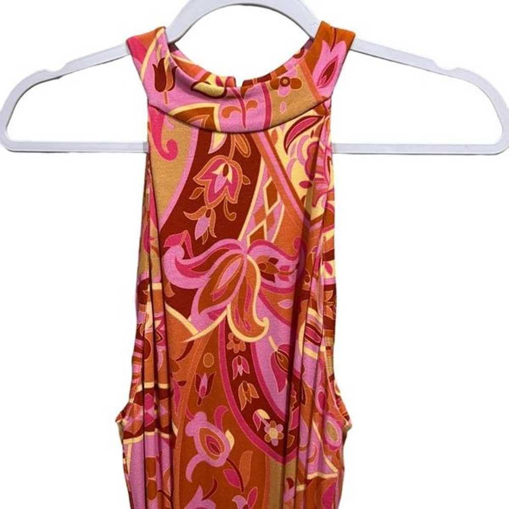 RIXO Pink printed halter maxi Celeste Dress Size … - image 9