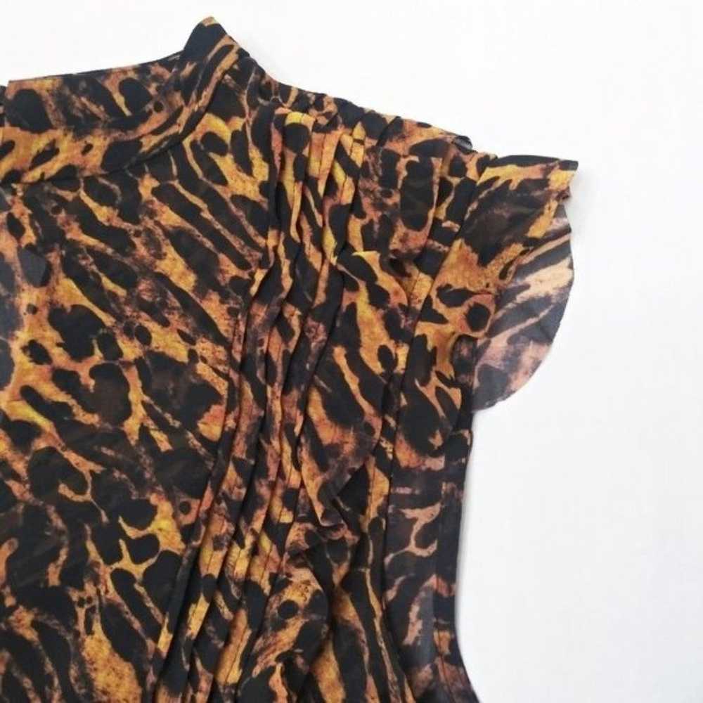 ALLSAINTS Hali Ambient Dress Leopard Print Ruched… - image 6