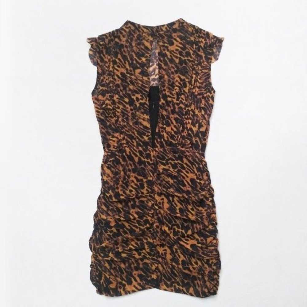ALLSAINTS Hali Ambient Dress Leopard Print Ruched… - image 9