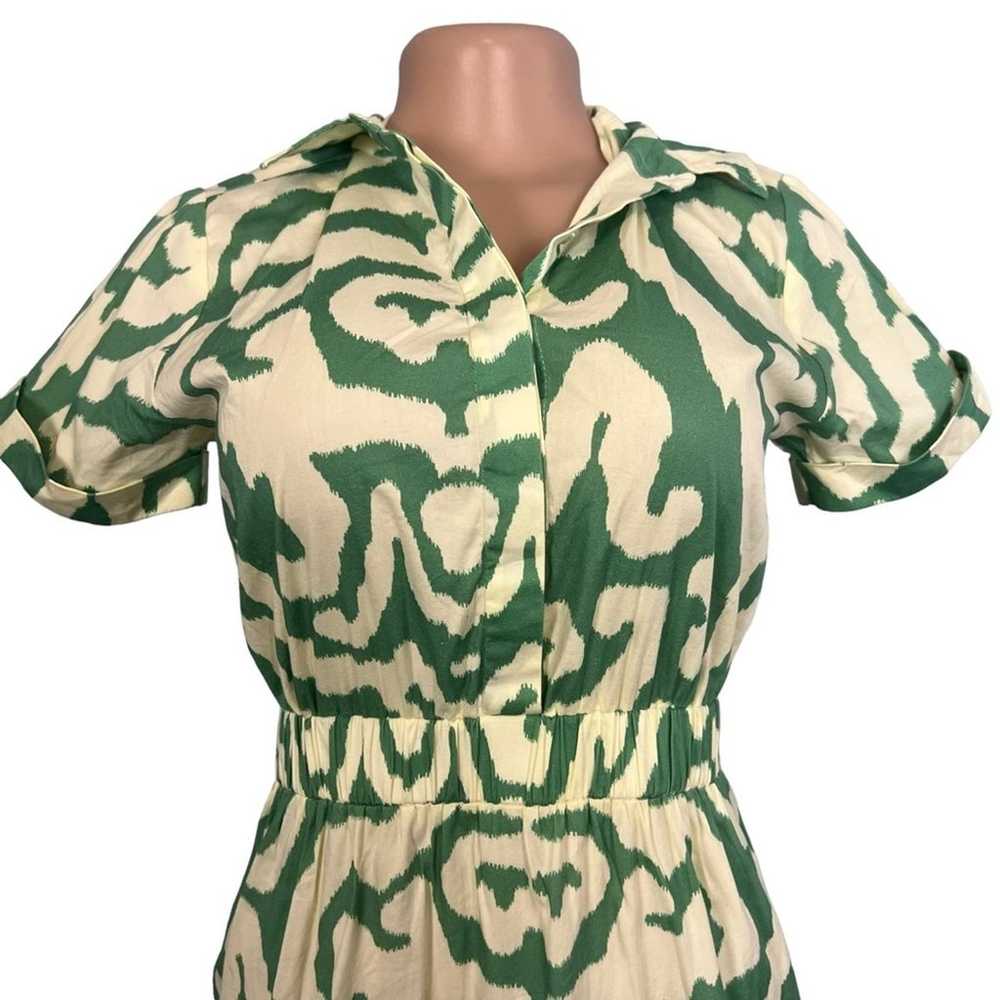Sheridan French Womens Green Short Sleeve Midi Le… - image 4