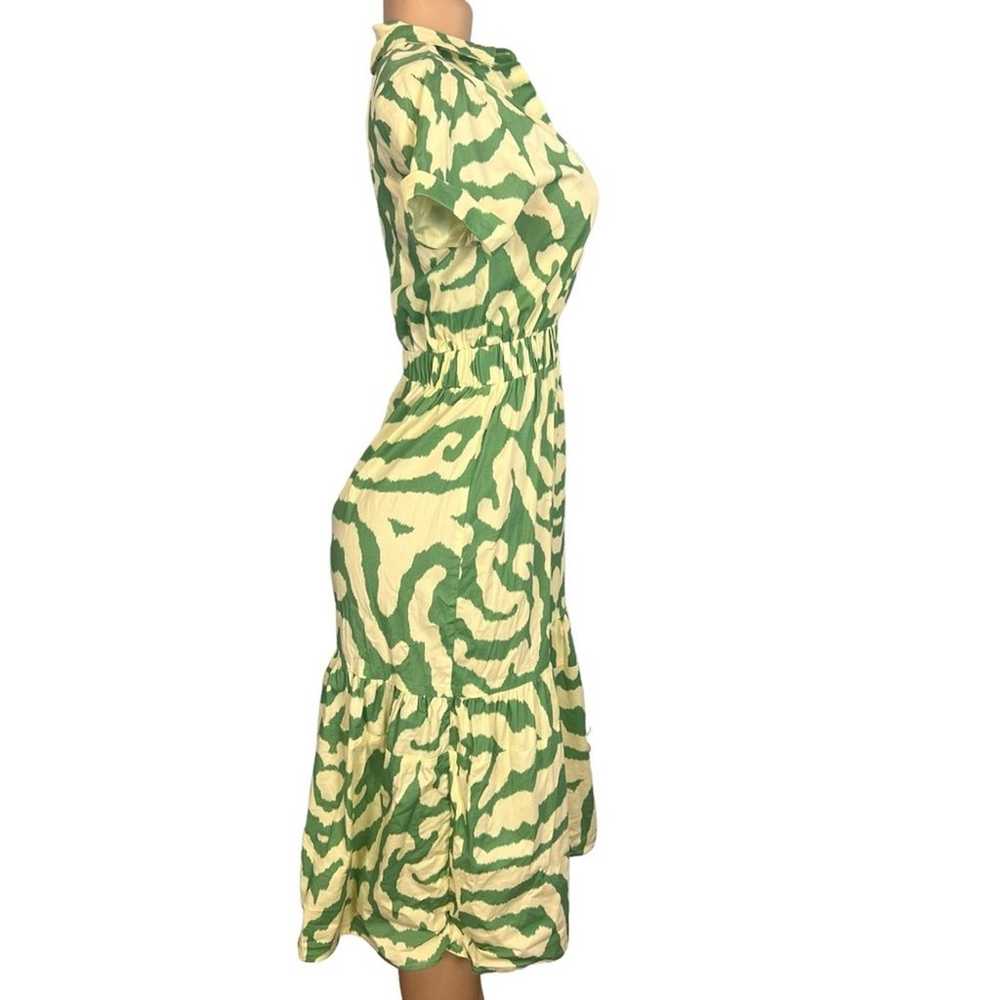 Sheridan French Womens Green Short Sleeve Midi Le… - image 5