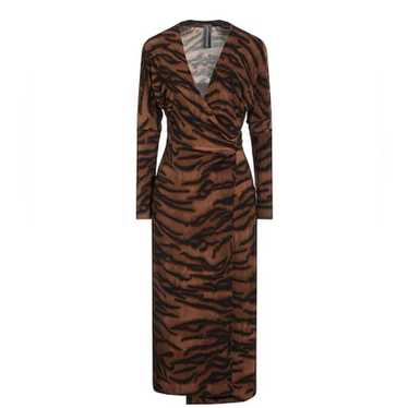 NORMA KAMALI Women's Tiger-Print Midi Dress M Mult