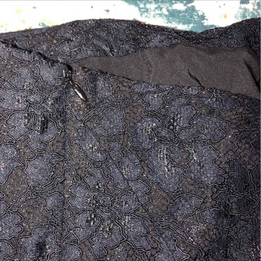 DVF black lace strapless cocktail dress size 6 - image 6