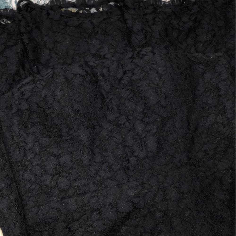 DVF black lace strapless cocktail dress size 6 - image 7