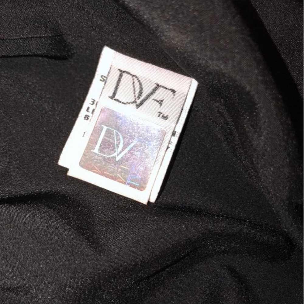 DVF black lace strapless cocktail dress size 6 - image 8