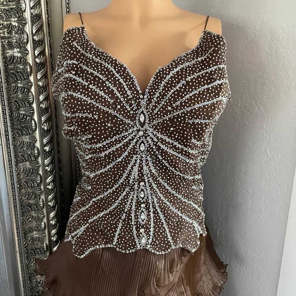 Amelie Petrillo strapless sequin Gown 14 - image 1