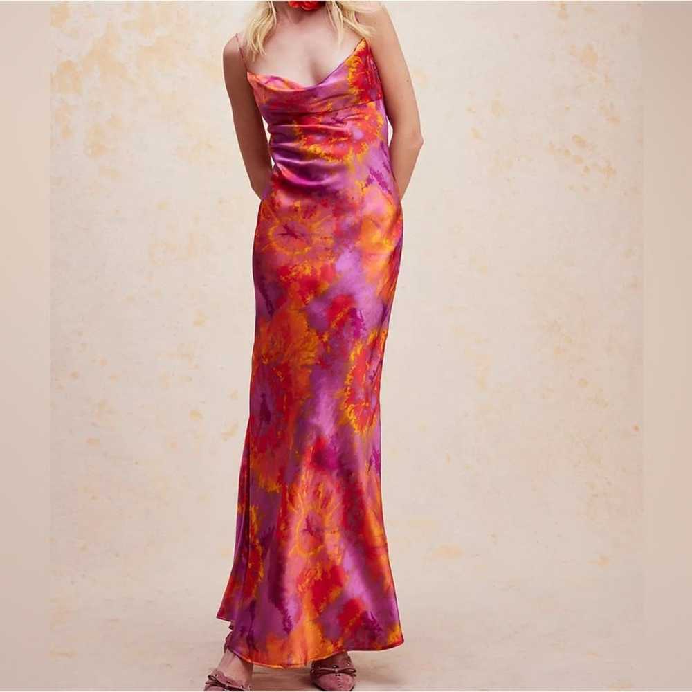 Ronny Kobo Revolve Capri 100% Silk Maxi Dress Sle… - image 1