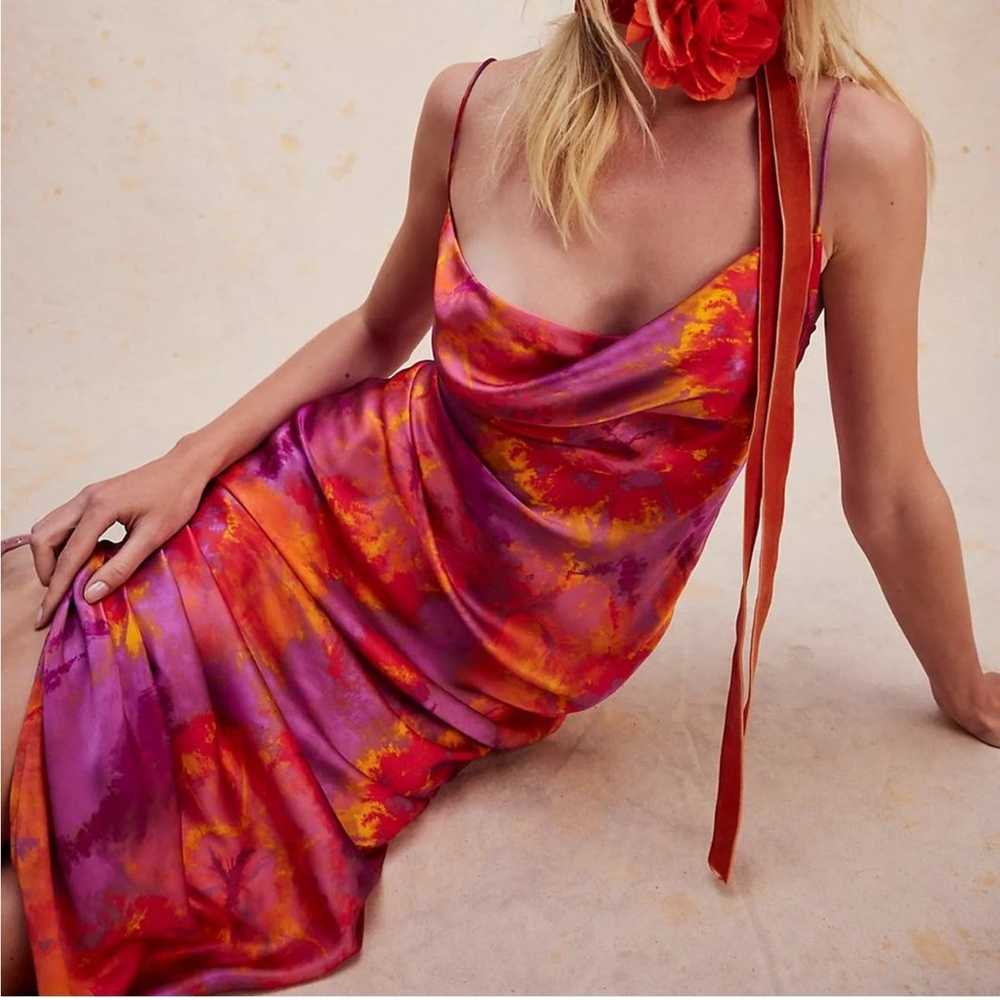 Ronny Kobo Revolve Capri 100% Silk Maxi Dress Sle… - image 5