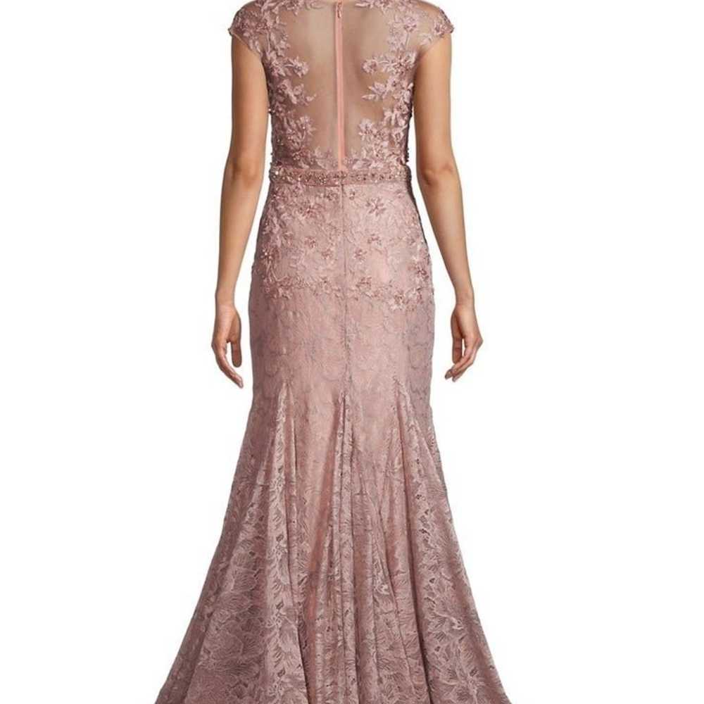 Lace Beaded Sheer Evening Gown - image 5