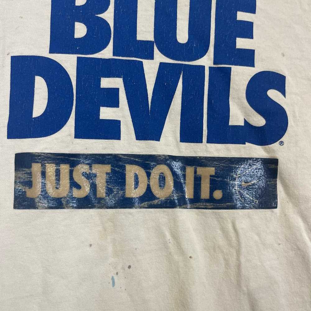 vintage 1990s y2k nike just do it blue devils bas… - image 6