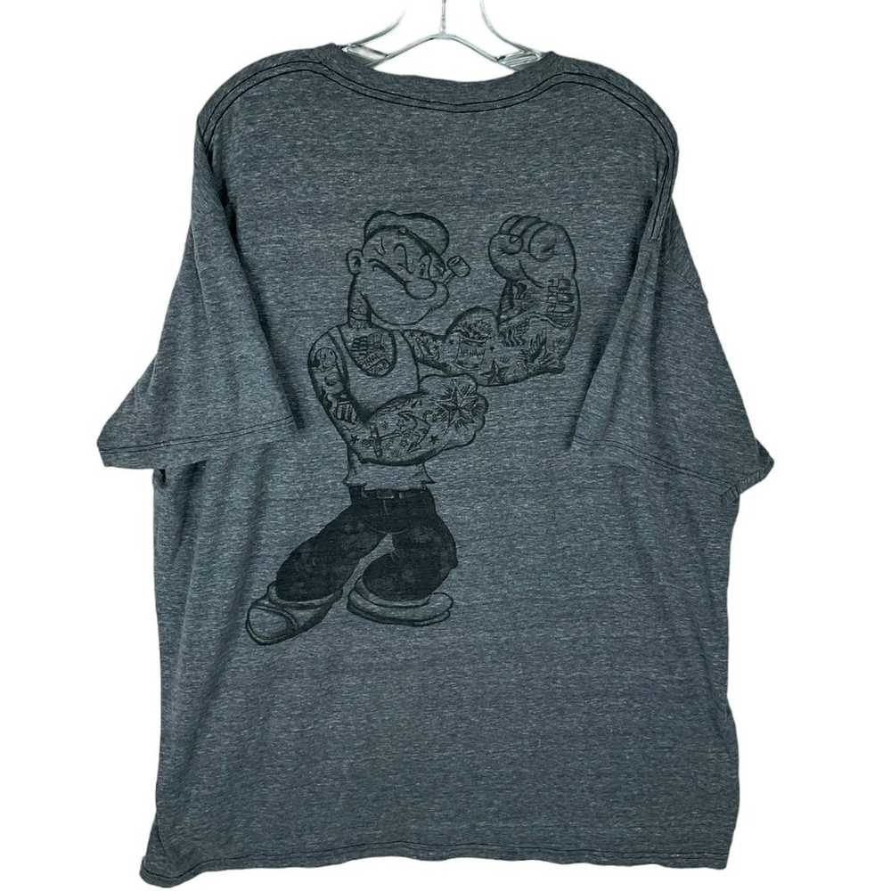 Popeye The Sailor Adult T-Shirt Grey 2XLarge Grap… - image 2