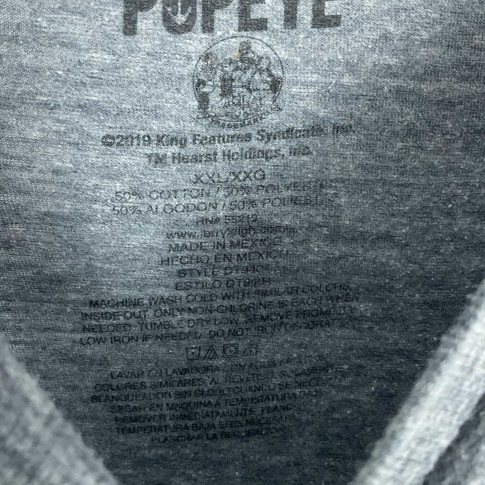 Popeye The Sailor Adult T-Shirt Grey 2XLarge Grap… - image 5