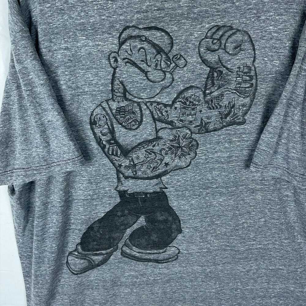 Popeye The Sailor Adult T-Shirt Grey 2XLarge Grap… - image 7