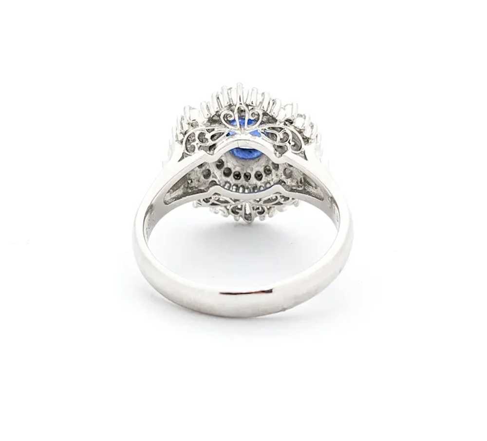 1.06ct Blue Sapphire & .85ctw Diamond Ring In Pla… - image 9